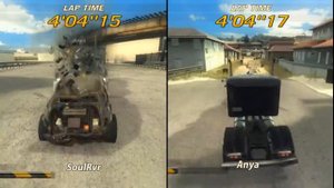 FlatOut 2 split screen