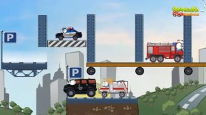 Мультики Экзамен по парковке Полицейская машина Скорая помощь Пожарная машина Мультфильмы для детей