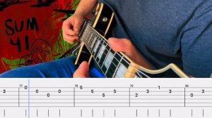 Sum 41- We’re All To Blame Cover (Guitar Tabs On Screen)