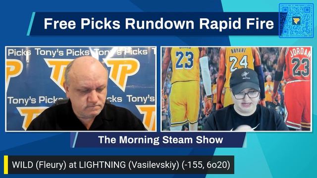 Minnesota Wild vs Tampa Bay Lightning 1/24/2023 FREE NHL Expert Odds on Morning Steam Show for Toda