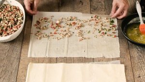 Вкуснейший турецкий бёрек (бурек) с курицей из теста фило.