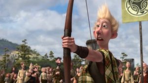 Merida wins her own hand by skill of archery in "Brave"
