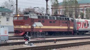 «Эксклюзивище!» Электровоз ЧС4Т-340 с вагоном дефектоскопом прибывает на станцию Воронеж-1