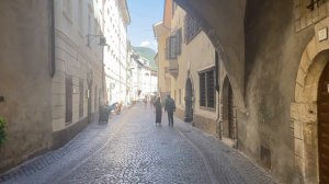 Walking tour in Bolzano.  The largest city in northern Italy and the capital of Tyrol