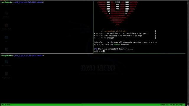 Microsoft MSHTML  (CVE 2021 40444) Exploit with Metasploit  for Remote Code Execution