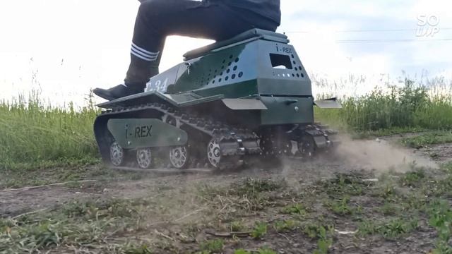 Мини вездеход с седлом | Двигатель Лифан 7 л/с | Гусеничный вездеход| смотреть онлайн