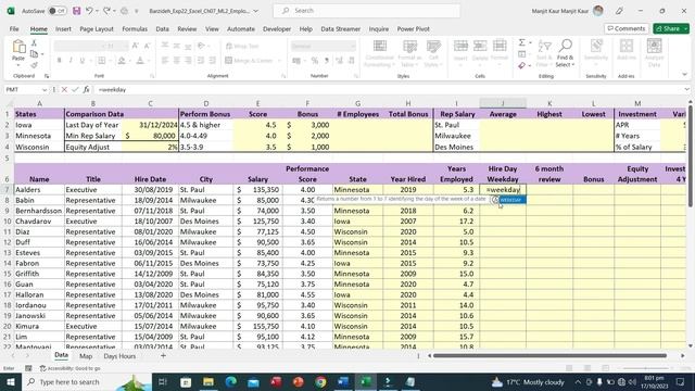 Exp22_Excel_Ch07_ML2_Employees | Exp22 Excel Ch07 ML2 Employees | complete solution 100 %