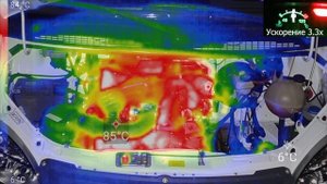 Прогрев ДВС ГАЗ Соболь 2021г. (Evotech 2.7 бензин, ГБЦ чугун) тепловизионная съёмка