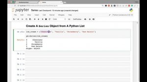 [2] Series - Create A Series Object from a Python List