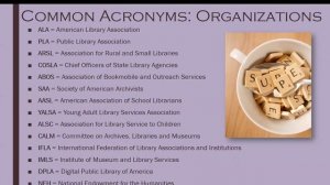 Library 101: Library Alphabet Soup