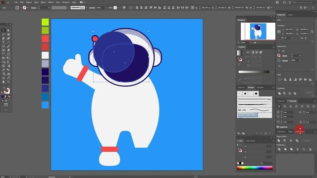 РИСУЕМ КОСМОНАВТА. Урок в ADOBE ILLUSTRATOR смотреть онлайн
