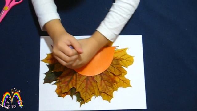 Аппликация ЕЖИК из листьев / їжачок з листя / Осенние поделки из листьев и каштанов смотреть онлайн