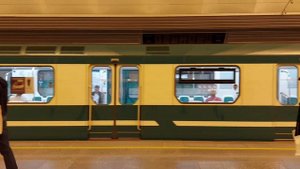 Метровагоны НеВа на Невско-Василеостровской линии в Санкт-Петербурге