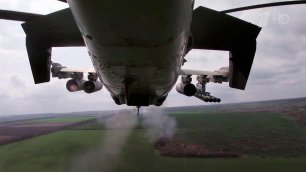 Минобороны России опубликовало кадры нанесения ударов вертолетами Ка-52 "Аллигатор"