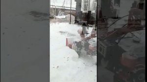 Уборка снега мотоблоком Агро.