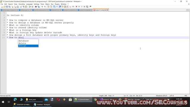 C# Programming (Intermediate) - Lecture 6: Database Design, Identity & Foreign Keys, Salted Hashing