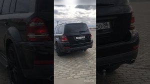 АнтиХром Mercedes GL X164 в Ханты-Мансийске, черный Мерседес.