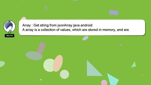 Array : Get string from jsonArray java android