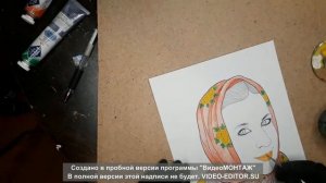 Рисунок Девушка с Тарбагатая.Процесс работы,от начала до конца.