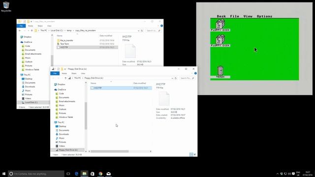 Using a Serial Cable and ZModem to Transfer Files from PC to Atari ST смотреть онлайн