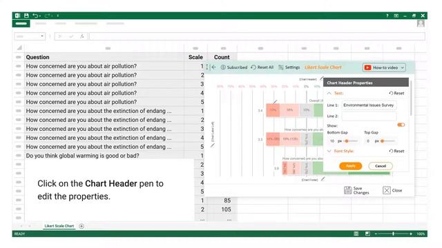 How to present Environmental Issues Survey in Excel | Likert Scale Chart | Survey Analysis | Survey смотреть онлайн