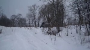 Самодельный снегоход из китайского квадрика.Обзор.