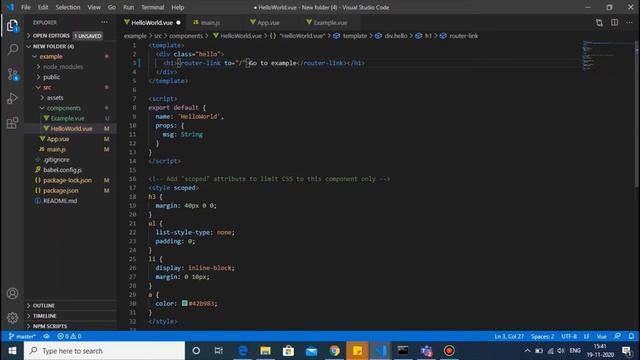 VueJs, Vue-Router and Vuex project setup.