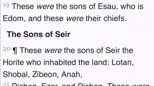 Genesis 36: Esau is Edom