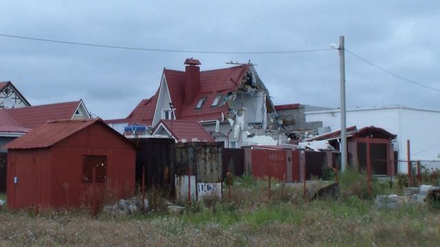 Луганск. Разрушения. Поселок Видный.