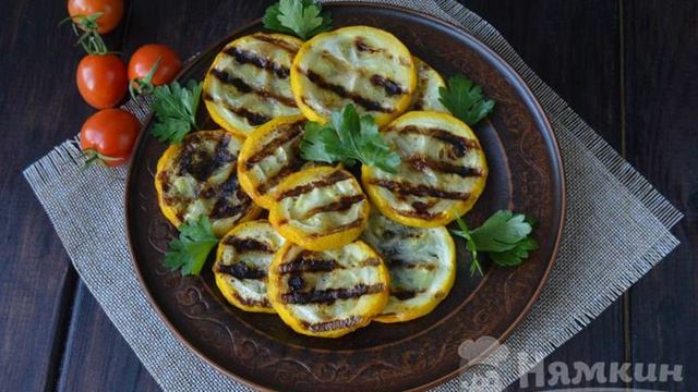 Кабачки жареные на электрогриле