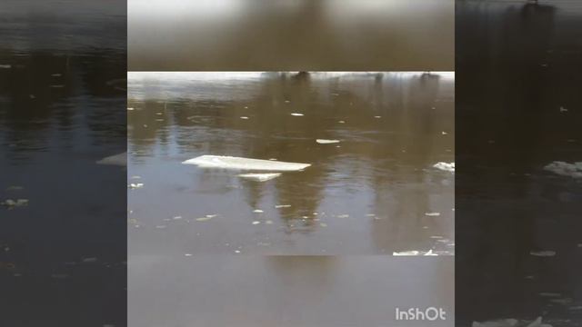 Апрельский ледоход на реке Днепр в Орше