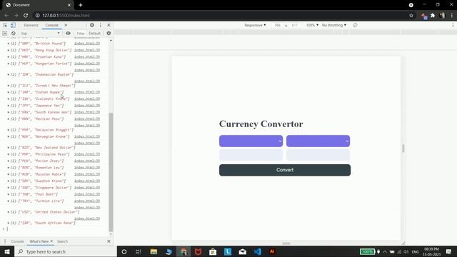 JavaScript Project: - Currency Converter || Html Css JavaScript