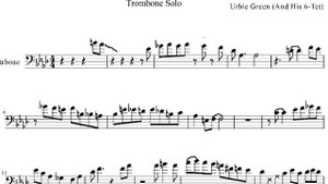 Urbie Green Trombone Solo Transcription SLIDEWORK IN Ab