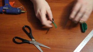 Кактус из синельной проволоки