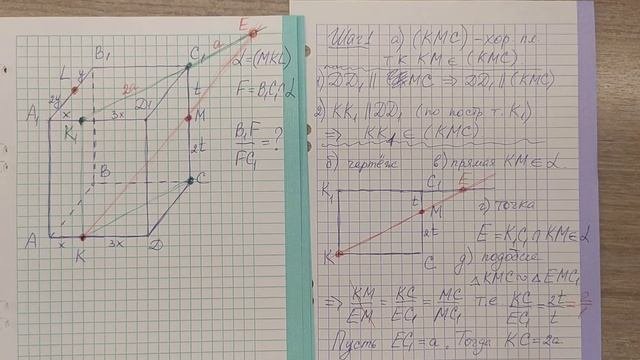 Сечение с дополнительной плоскостью.