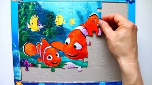 В поисках Немо собираем пазлы для детей с героями мультика рыбка Немо Disney Pixar