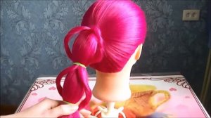 Как сделать красивый хвост   Прическа с помощью резинок