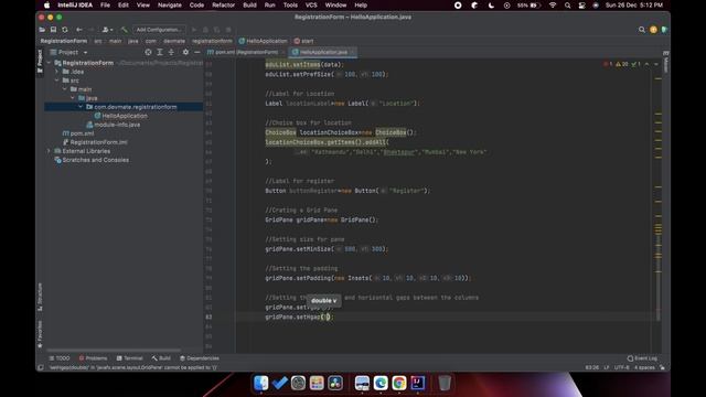Registration form using JavaFx and Intellij смотреть онлайн