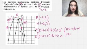 Как решать 9 номер из профильного ЕГЭ. График двух пересекающихся парабол