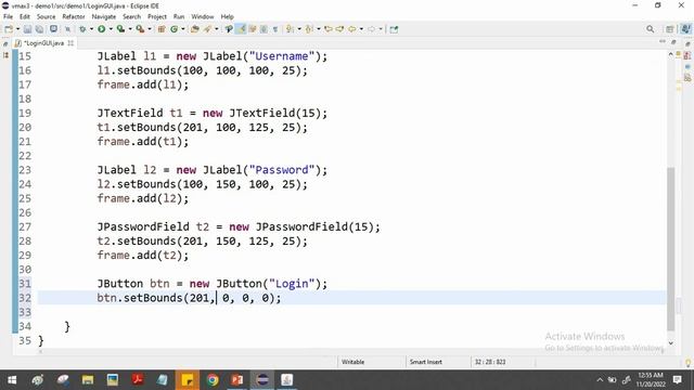 Login Window Design using Java Swing GUI смотреть онлайн