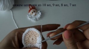 ДЕД МОРОЗ крючком за 15 минут! Санта Клаус крючком. Новогодние украшения. Santa crochet