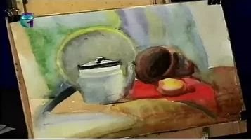 Уроки рисования (# 57) акварелью. Рисуем натюрморт из бытовых предметов