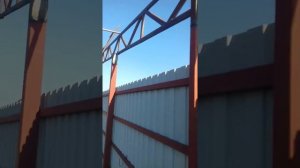 Большой гараж(Часть 5)Установка ферм на каркас