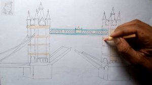 How to Draw London Tower Bridge Step by Step