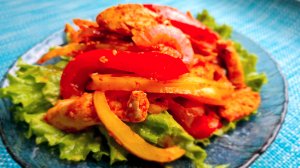 Вкуснейший САЛАТ С КУРИЦЕЙ И СЛАДКИМ ПЕРЦЕМ #салатвкусный