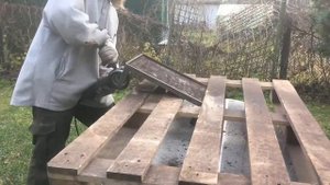 Советская большая разборная чугунная печь.Буржуйка. Процесс очистки и окраски.