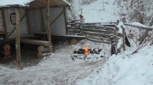 Наконец-то поход на ЛЕСНОЕ ЖИЛИЩЕ поздней осенью. Лесной быт.