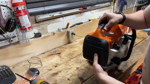 How to change the air filter on a Stihl TS500i cut off saw!!! (Same for TS410 TS420, TS480i) смотреть онлайн