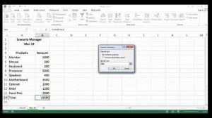 Scenario Manager in Excel