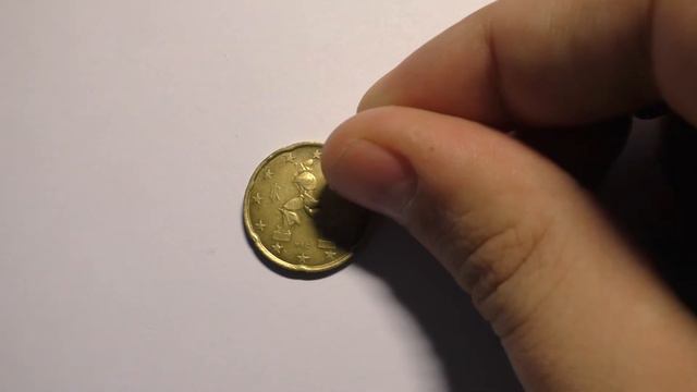 Монета 20 Евроцентов 2002 года выпуска. Италия. смотреть онлайн